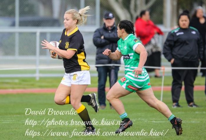 Tove Svanborg taking her rugby opportunities in Wellington 